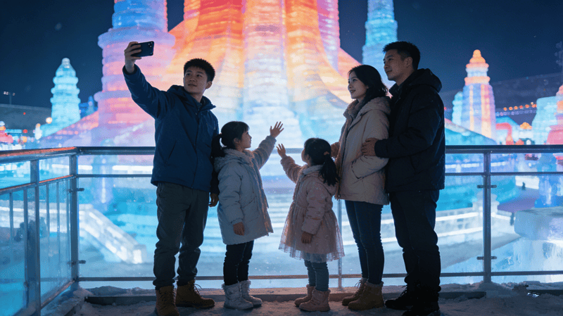 行社带领四口之家解锁暖冬奇遇哈尔滨！开元棋牌冰城遛娃天花板！江苏友好旅(图7)